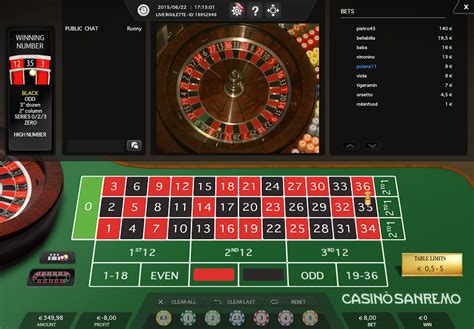 casino sanremo online roulette
